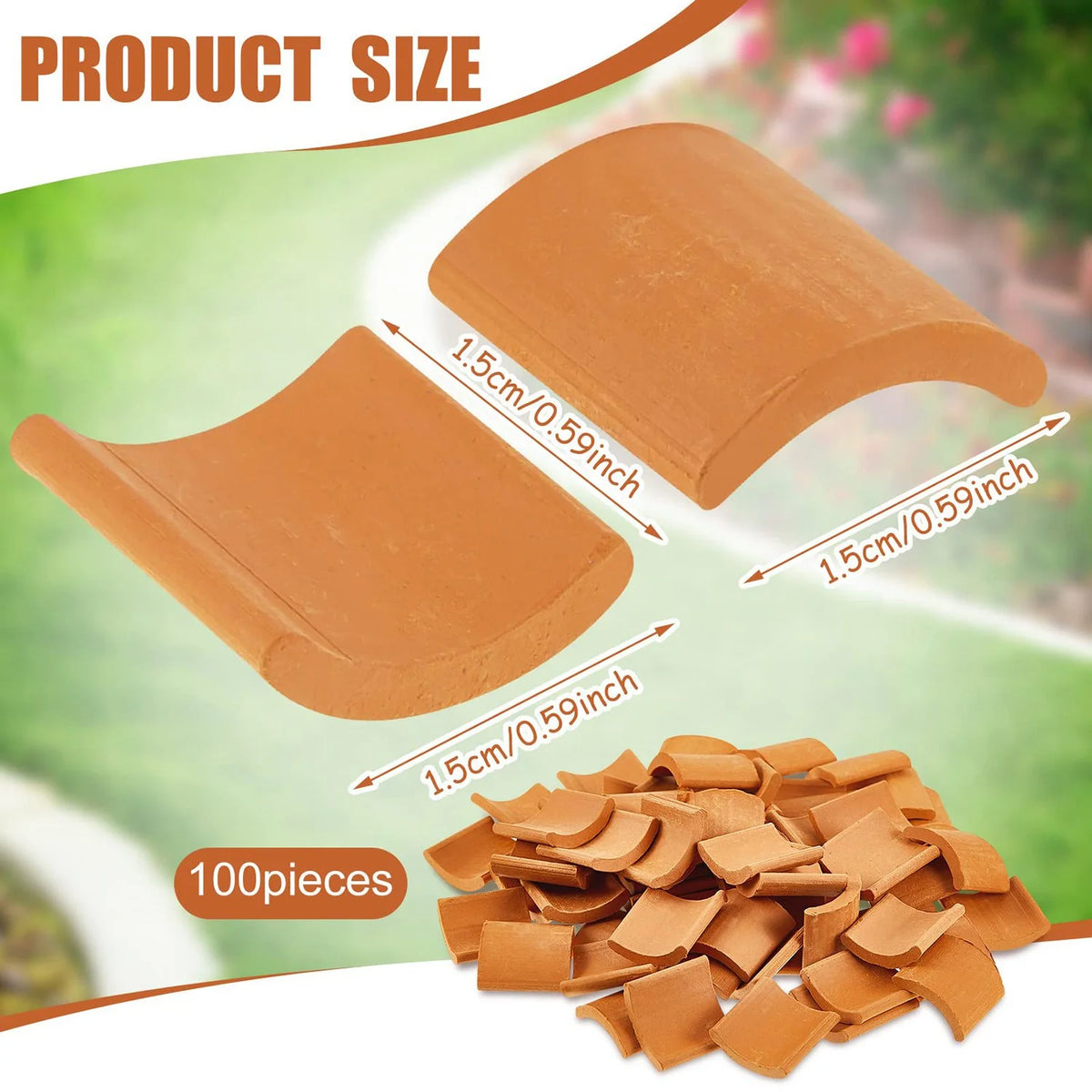 Red Miniature Roof Tiles Model Set H93958