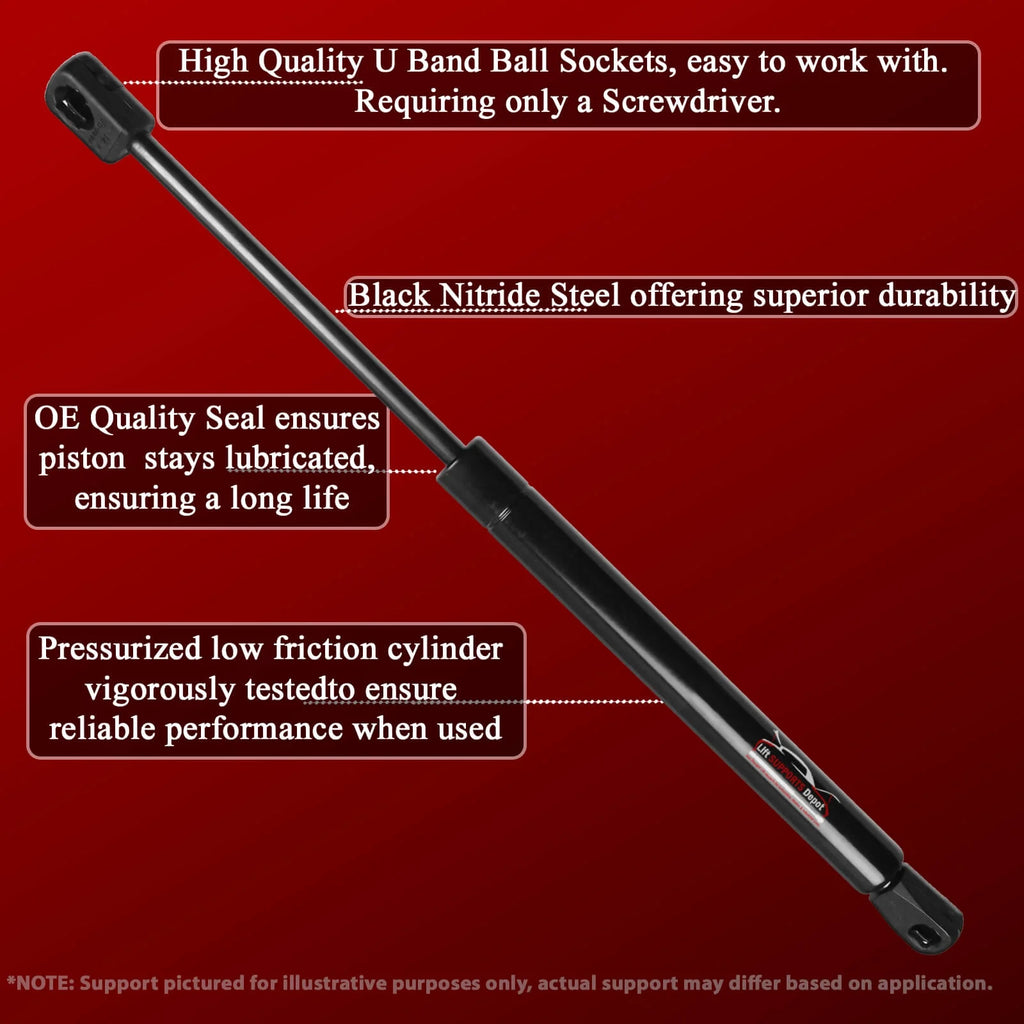 Qty 2 Hood Lift Supports Struts Gas Shock I5692