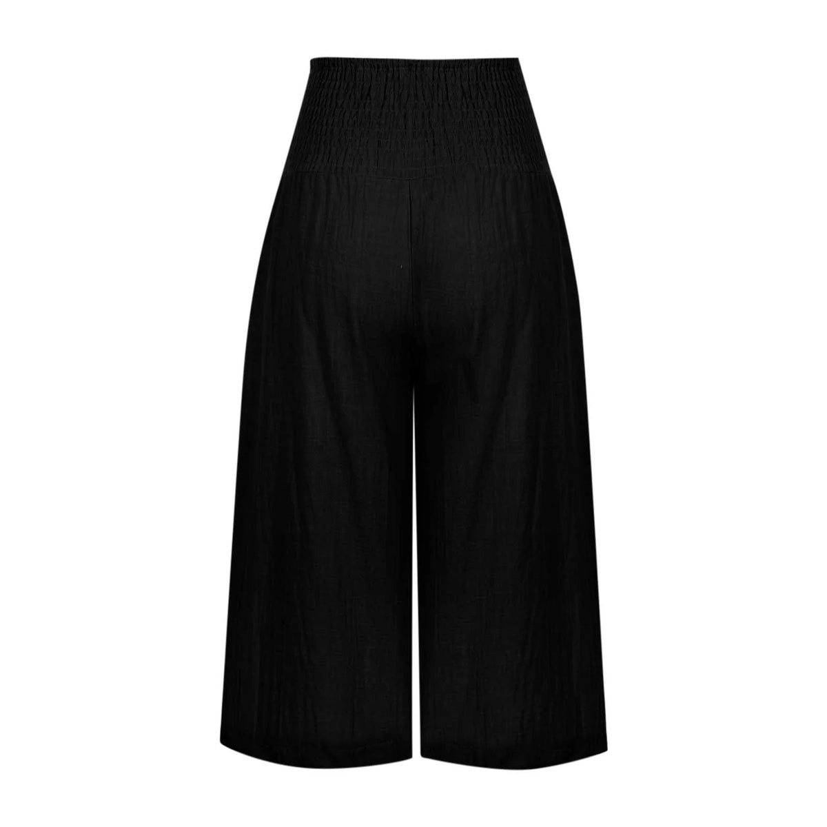 Black High Waist Wide Leg Pants B667927