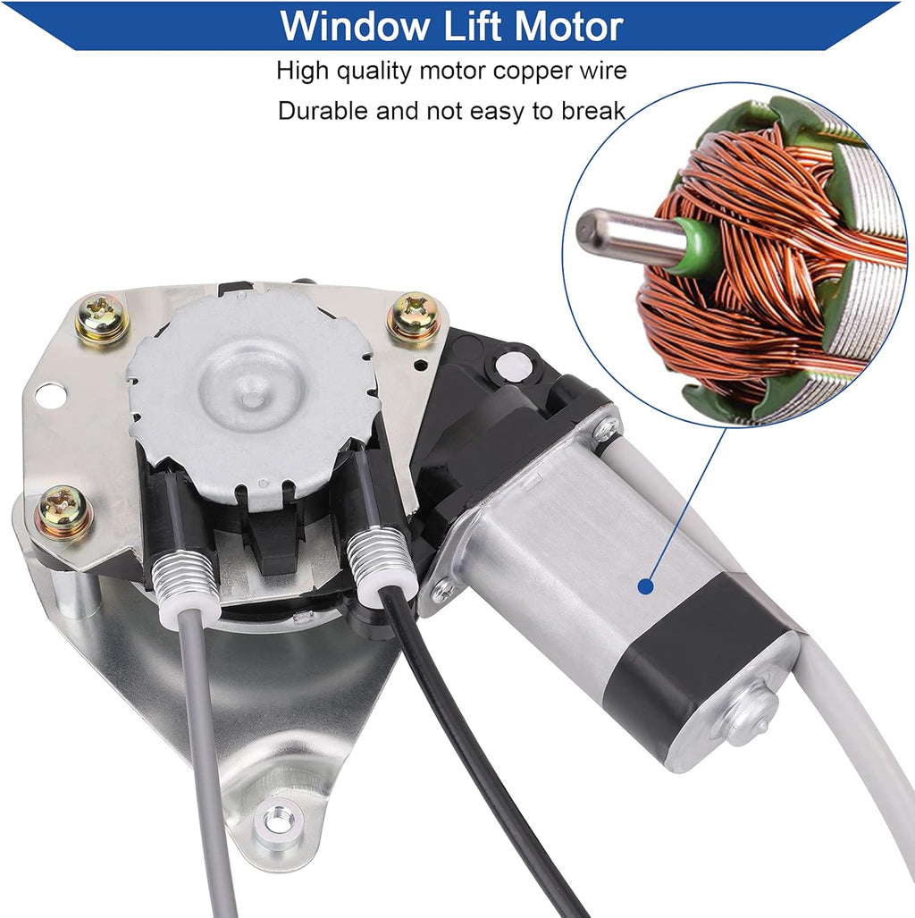 Rear Right Passenger Side Power Window Lift Regulator & Motor Assembly Compatible with 02 03 04 05 06 Jeep Liberty KJ KK Replace OE 68059646AB,748-568 Pack of 2 B610732