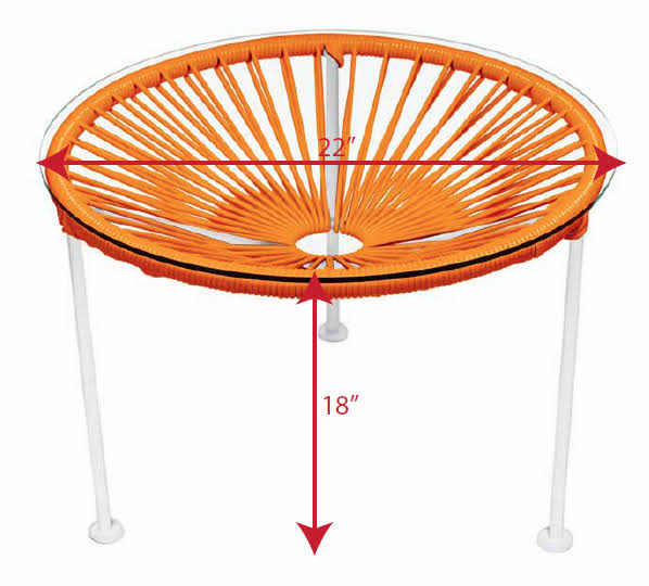 Cactus Weave Table on Chrome Frame O7353