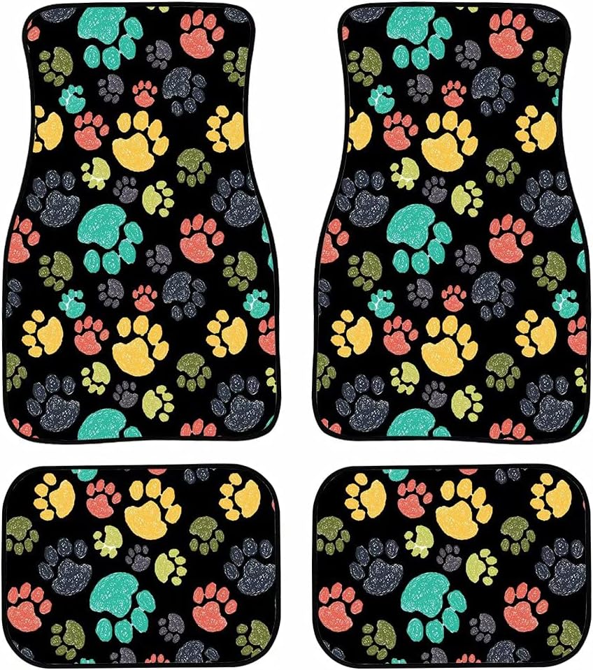Black Car Mat 4pcs Set Front Floor Mat with Back Mat Y3149