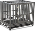 38 inch Silver Metal Dog Cage with Four Wheels S258036