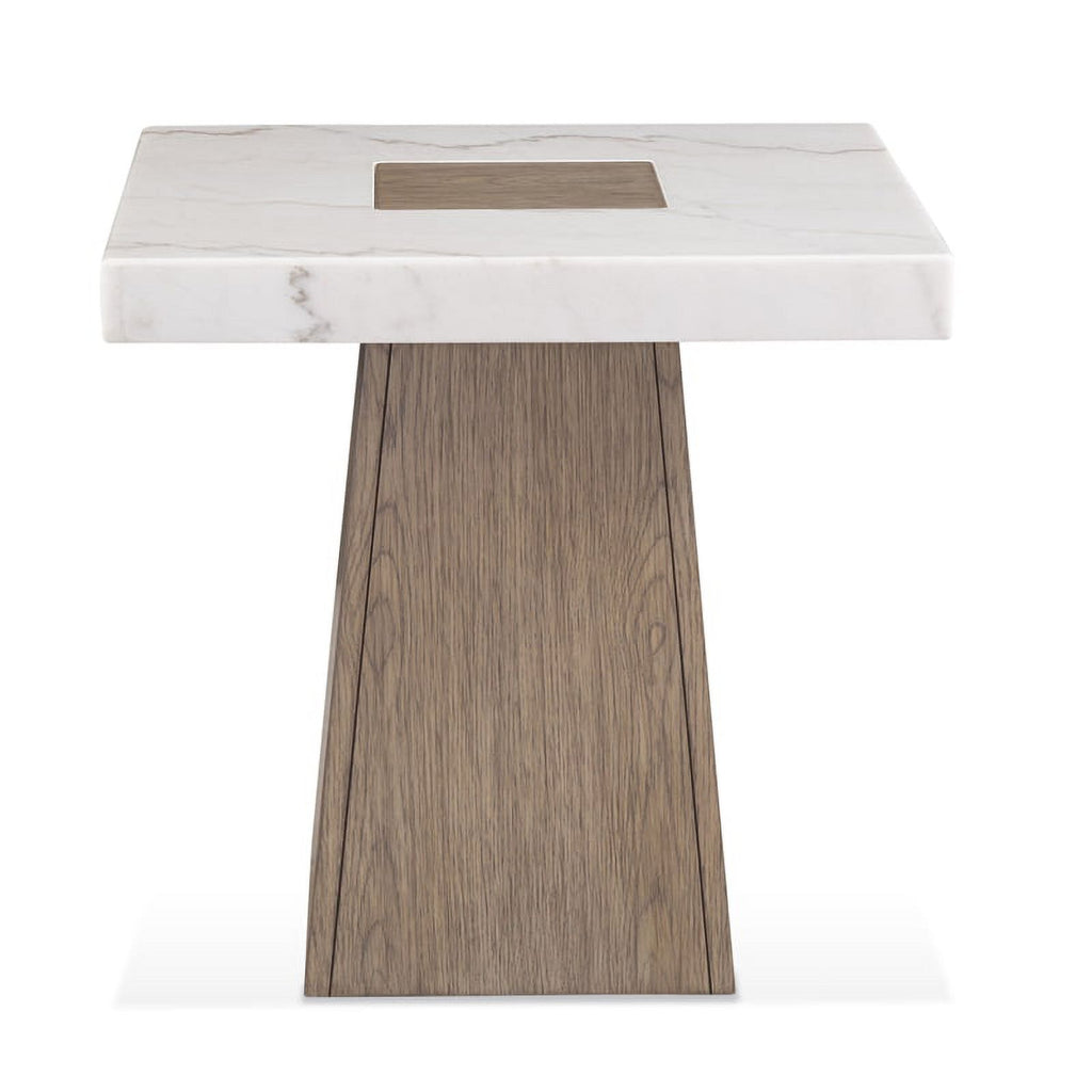 White Square Marble End Table C134751