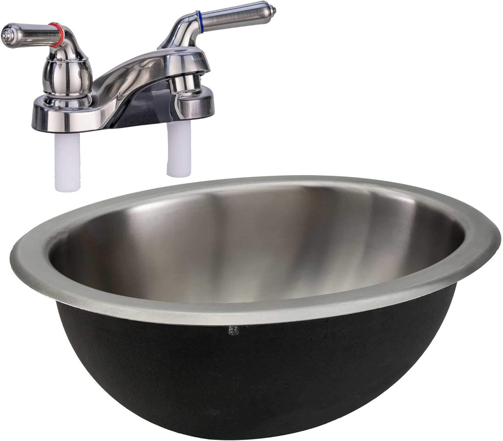 Stainless Steel Oval RV Kitchen Sink C7056