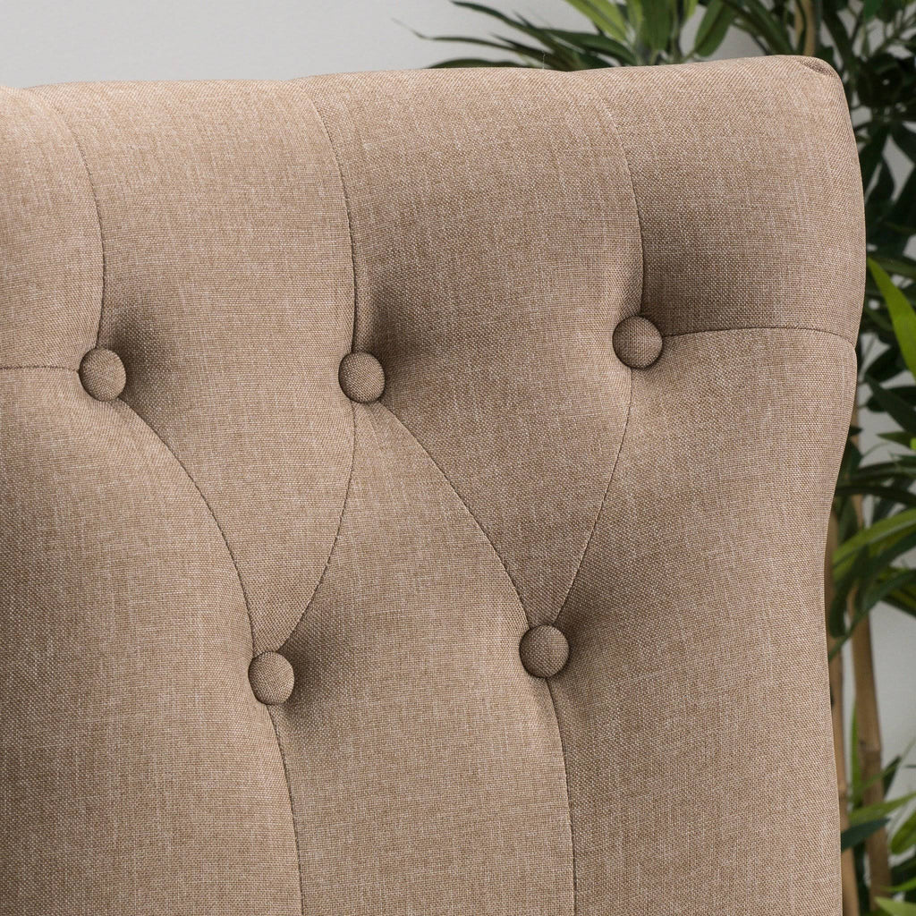 Brown Mocha Fabric Barstool (Set of 2) S2669