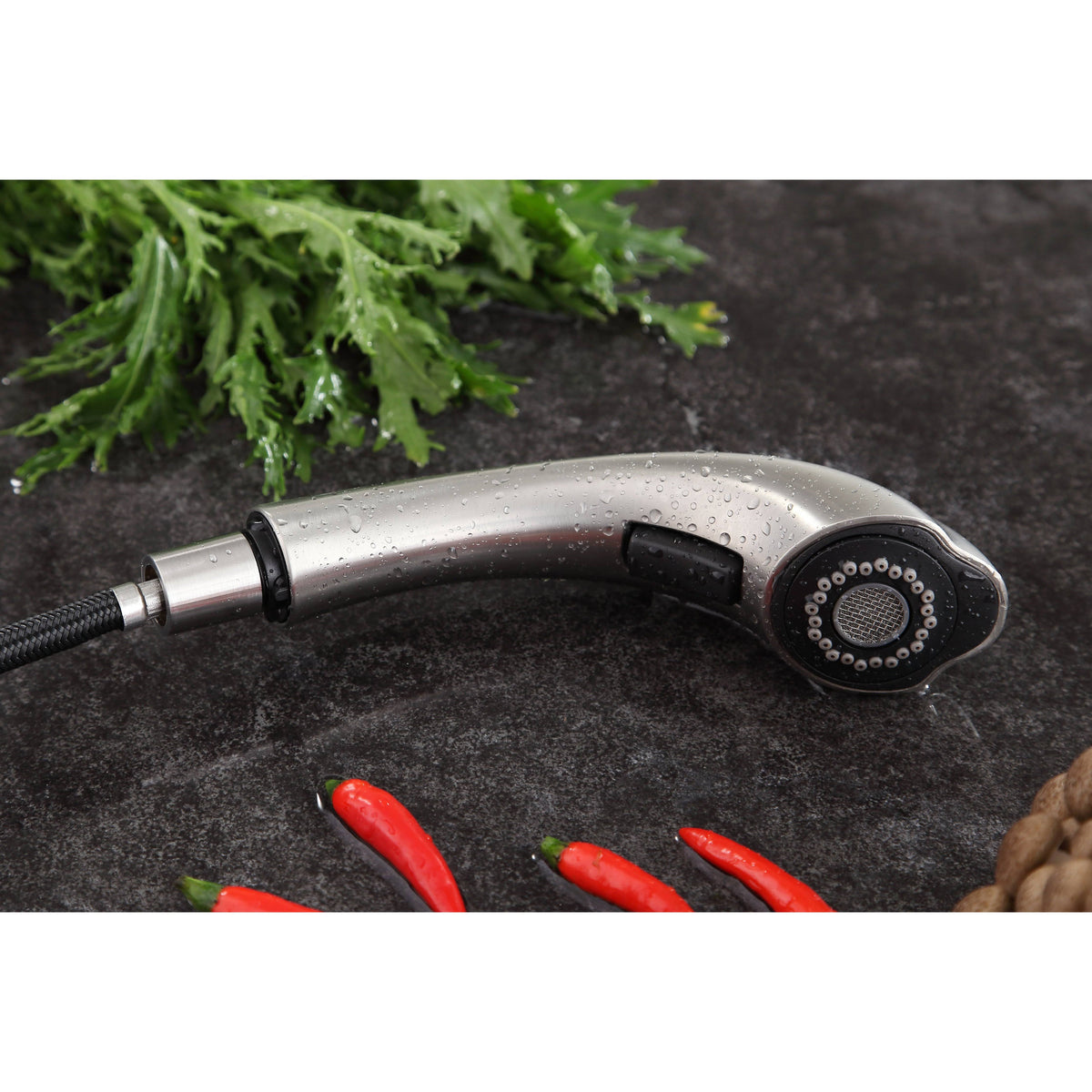 Brushed Nickel Single-Handle Pull-Out Sprayer Kitchen Faucet G36800