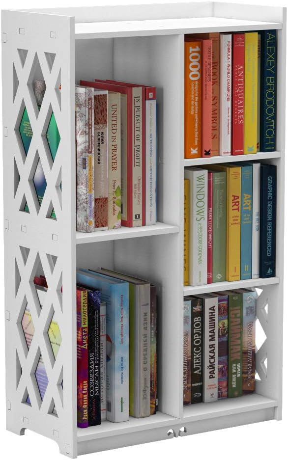 White 5 Cube Open Shelf Bookcase T56935