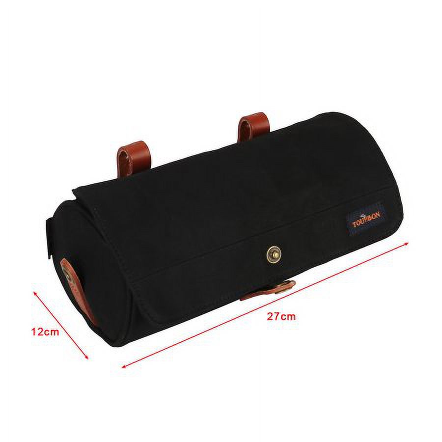 Canvas Black Bicycle Handlebar Bag O465281