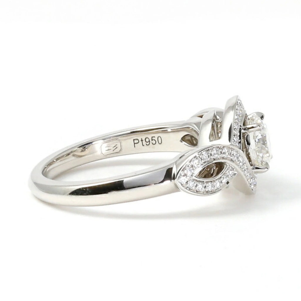 Lily Cluster Engagement Ring PT950 T7233