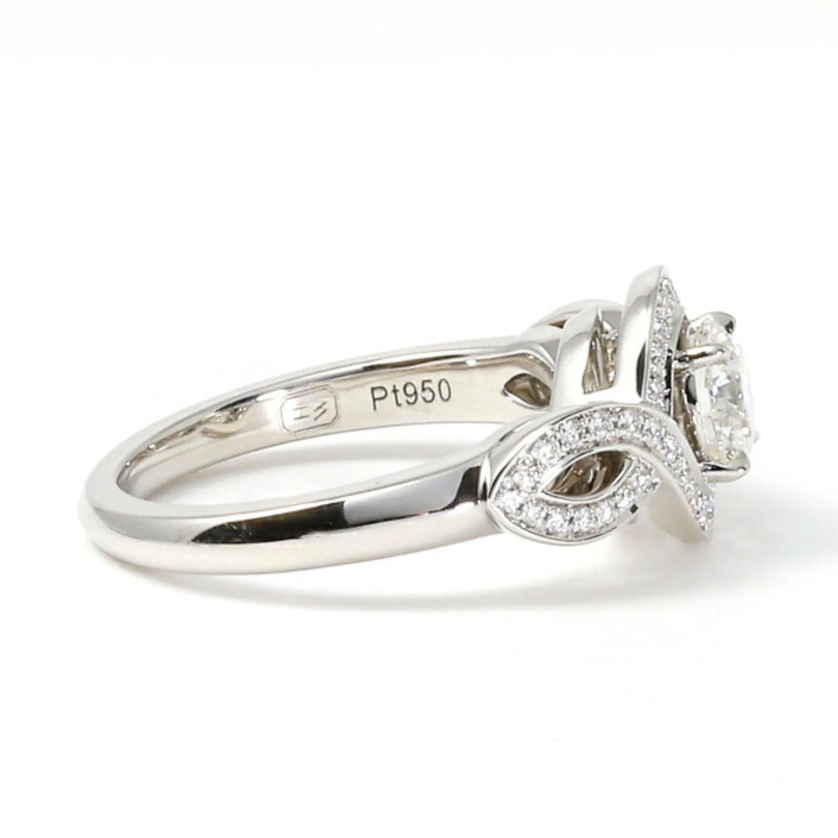 Lily Cluster Engagement Ring PT950 T7233
