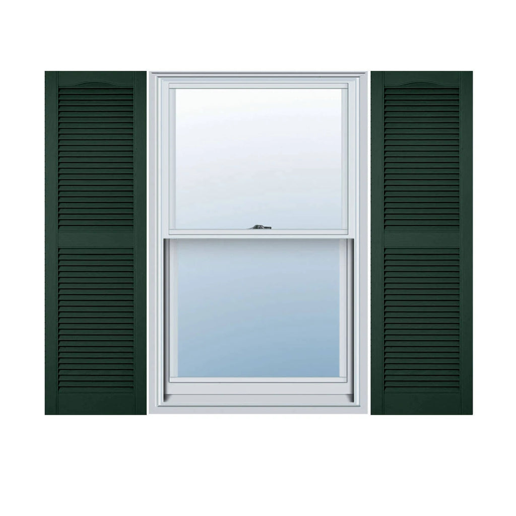 14 1/2 inch x 89 inch Vinyl Open Louver Shutters J8395