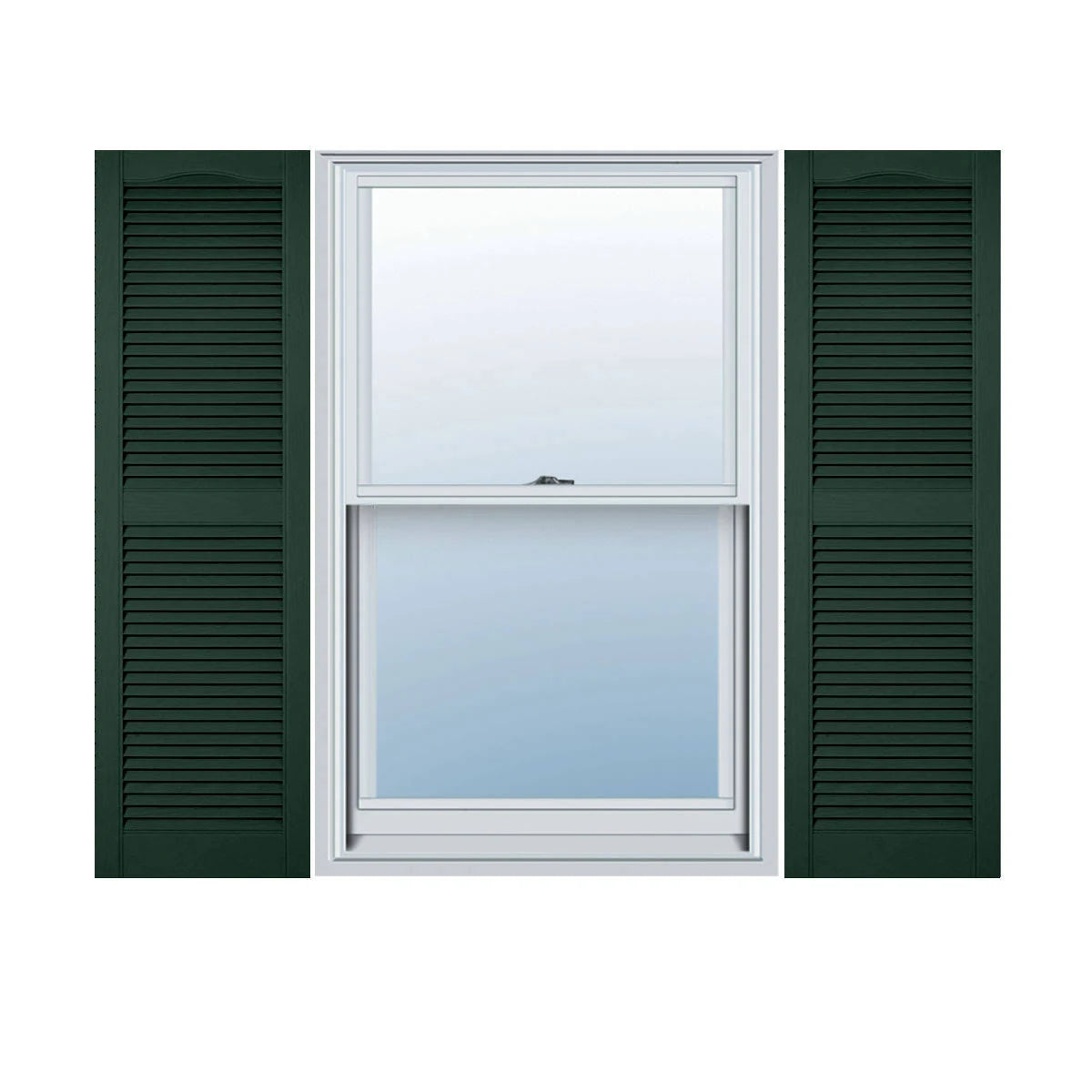 14 1/2 inch x 89 inch Vinyl Open Louver Shutters J8395