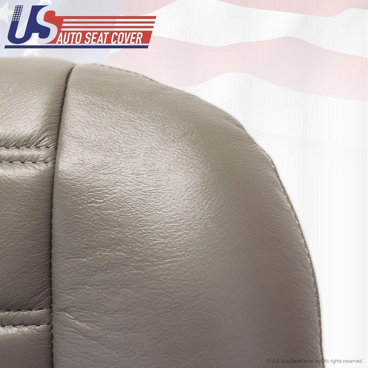 Wheat Gray Genuine Leather Seat Cover M53891