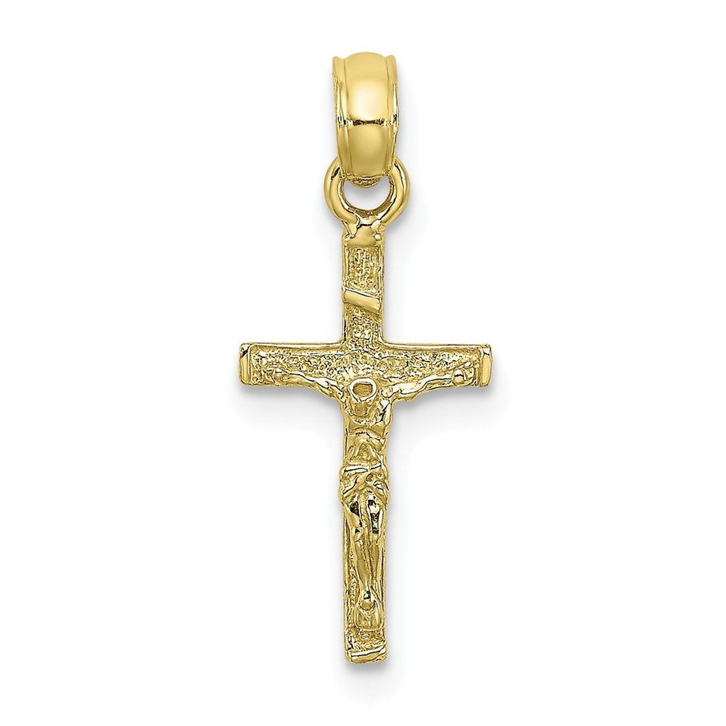 10k Gold Mini Crucifix Pendant Necklace P95564