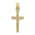 10k Gold Mini Crucifix Pendant Necklace P95564