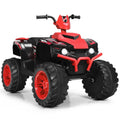 Red 12V Kids ATV Quad Ride on Car with LED Lights Music USB P47657