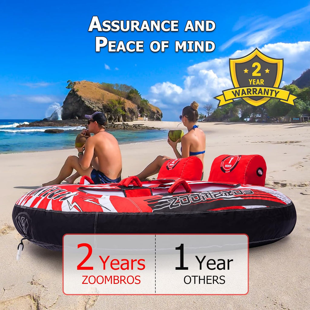 2 Person Towable Inflatable Boat Tube Q872897
