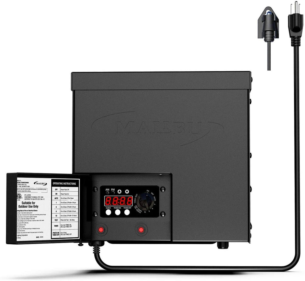 600 Watt Power Pack with Sensor Photo Cell and Weather Shield for Low Voltage Landscape Lighting M274