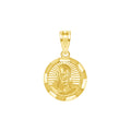 10KT Solid Gold Reversible Jesus and Guadalupe Charm A68209