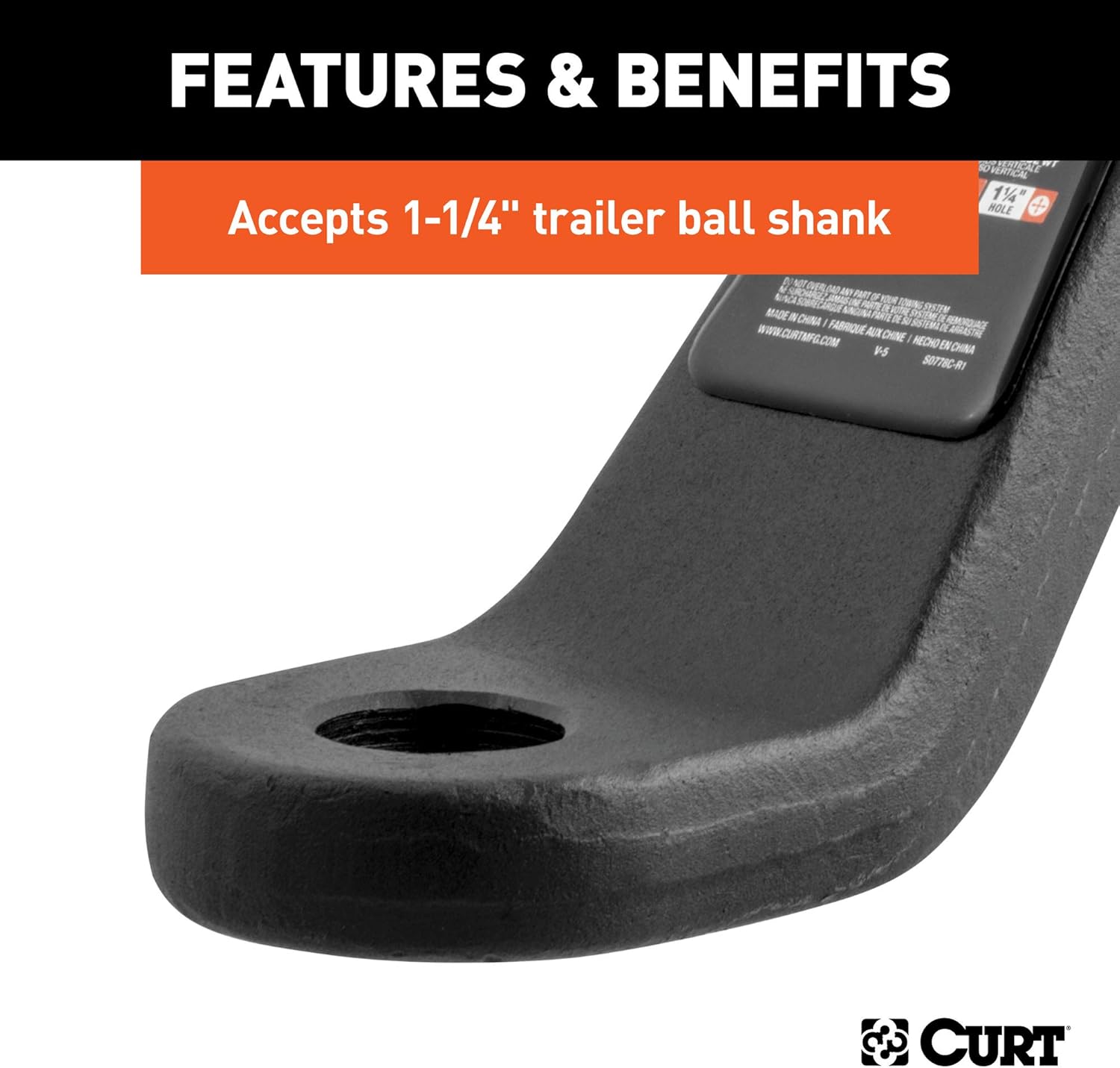 Forged Trailer Hitch Ball Mount, 3-Inch Receiver, 21,000 lbs, 4-Inch Drop, 2-Inch Rise, Carbide Black Powder Coat, Pack of 2 M547233