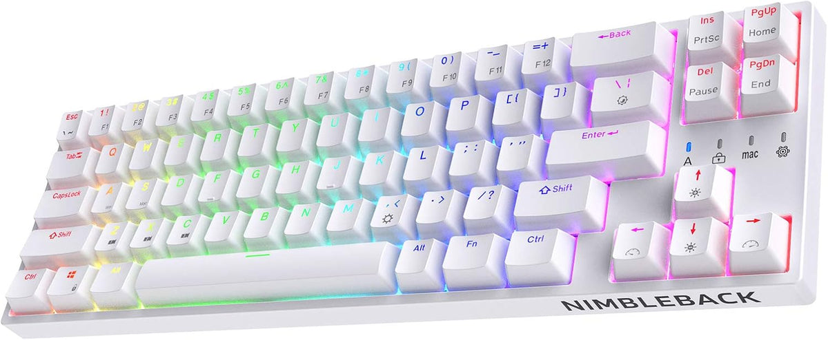 White 68 Keys RGB Backlit Mechanical Keyboard I992