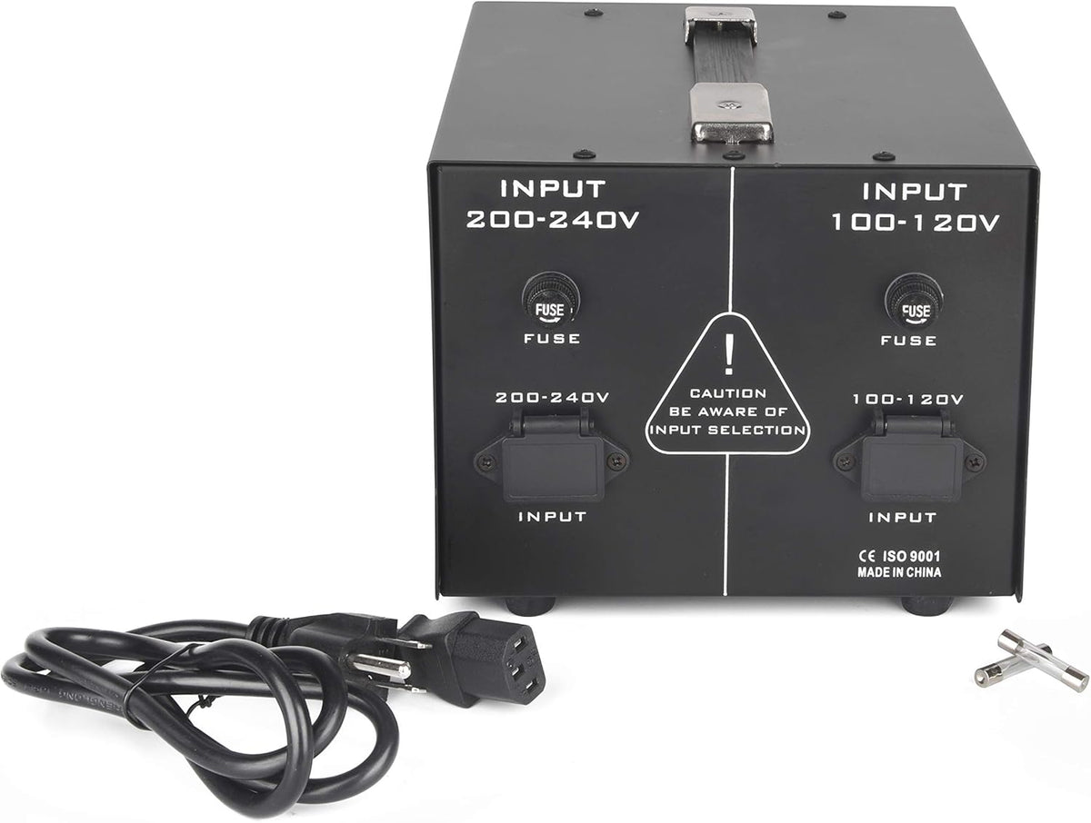 1500W Auto Step Up & Step Down Voltage Transformer Converter, AC 110/220V, US Standard, Schuko AC Outlets, DC 5V USB Port K697