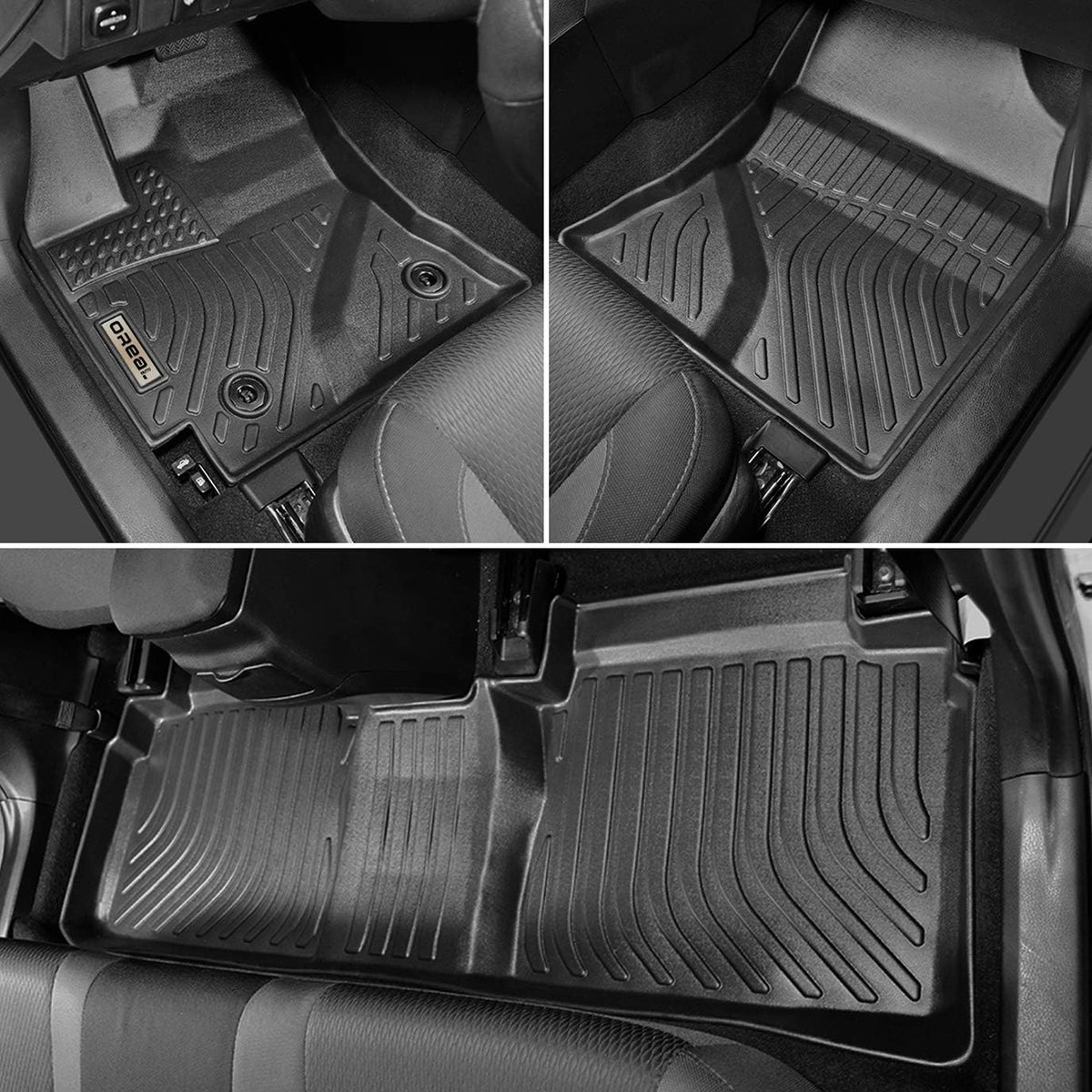 Black Heavy Duty All Weather Floor Mats for Toyota Corolla 2014-2019 Front and Rear Car Carpet M61518