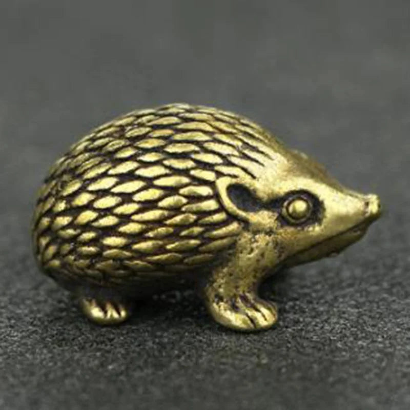 Brass Hedgehog Statue Home Decor Ornaments K7954