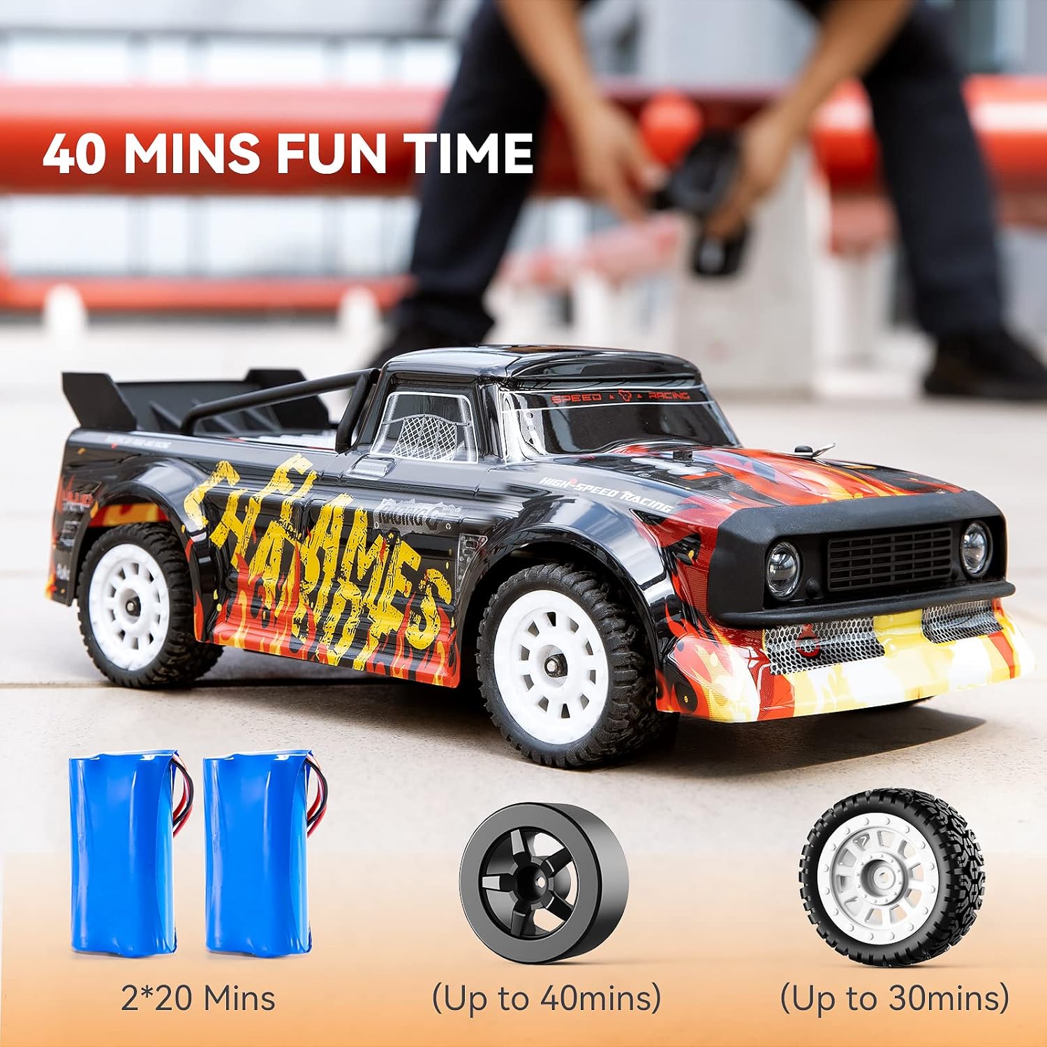 1/16 4WD RC Rally Racing Car with 2 Batteries K946257