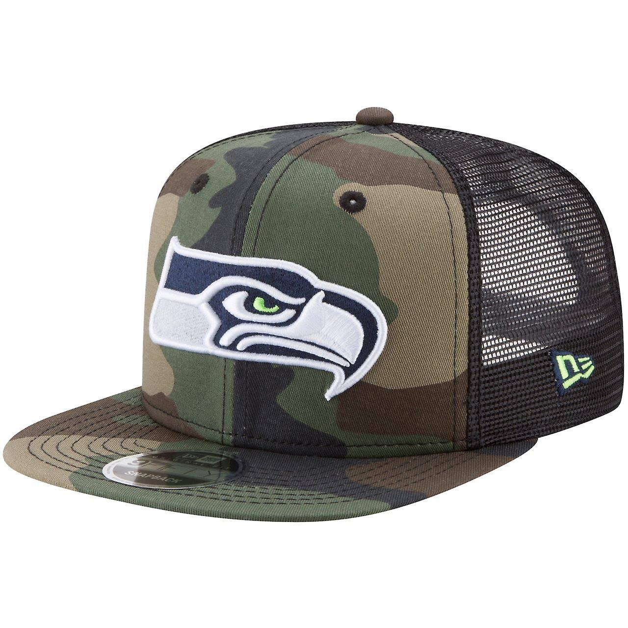 Woodland Camo/Black Trucker Snapback Adjustable Hat F82742