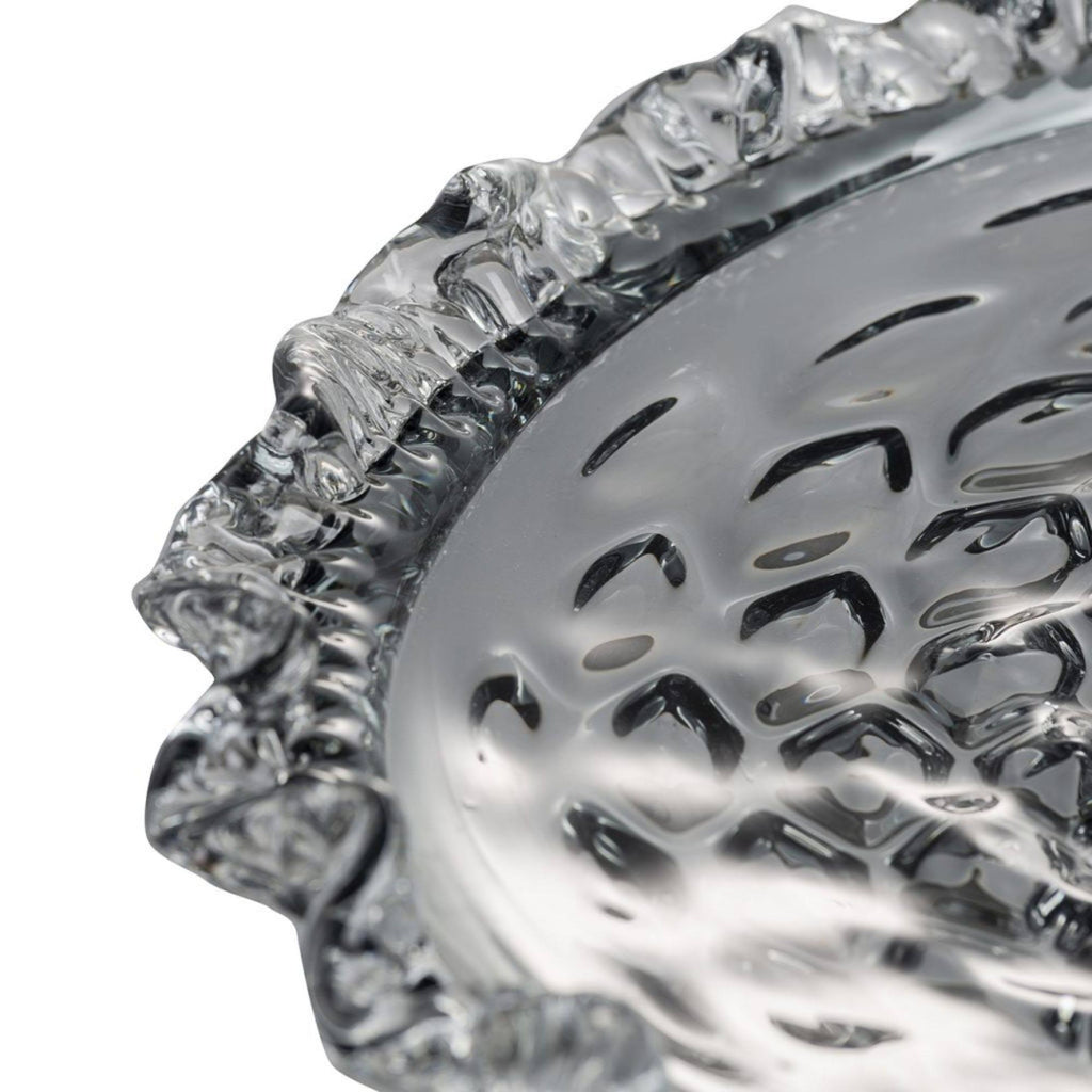 Smoke Gray Decorative Round Glass Plate Z73668