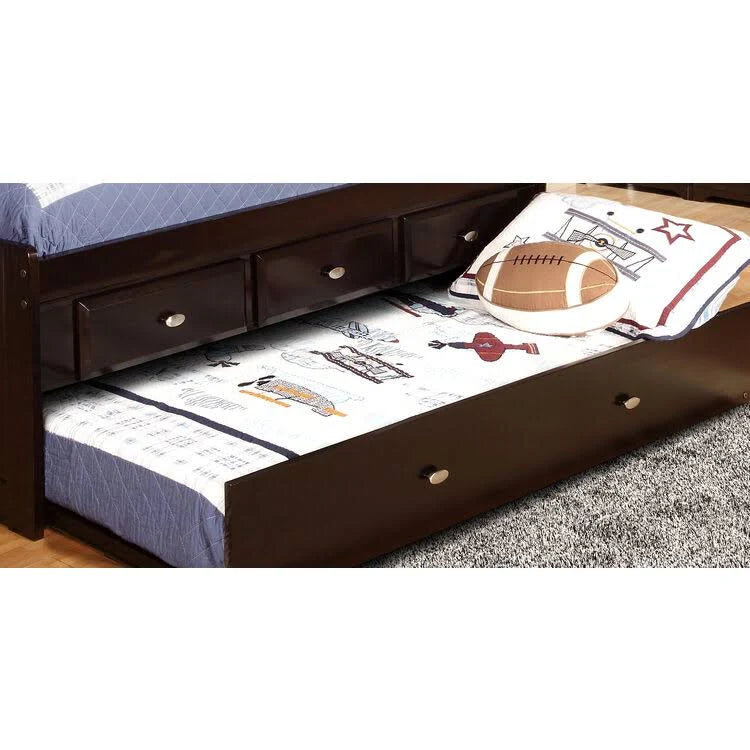 Twin Rake Bed Espresso A57398