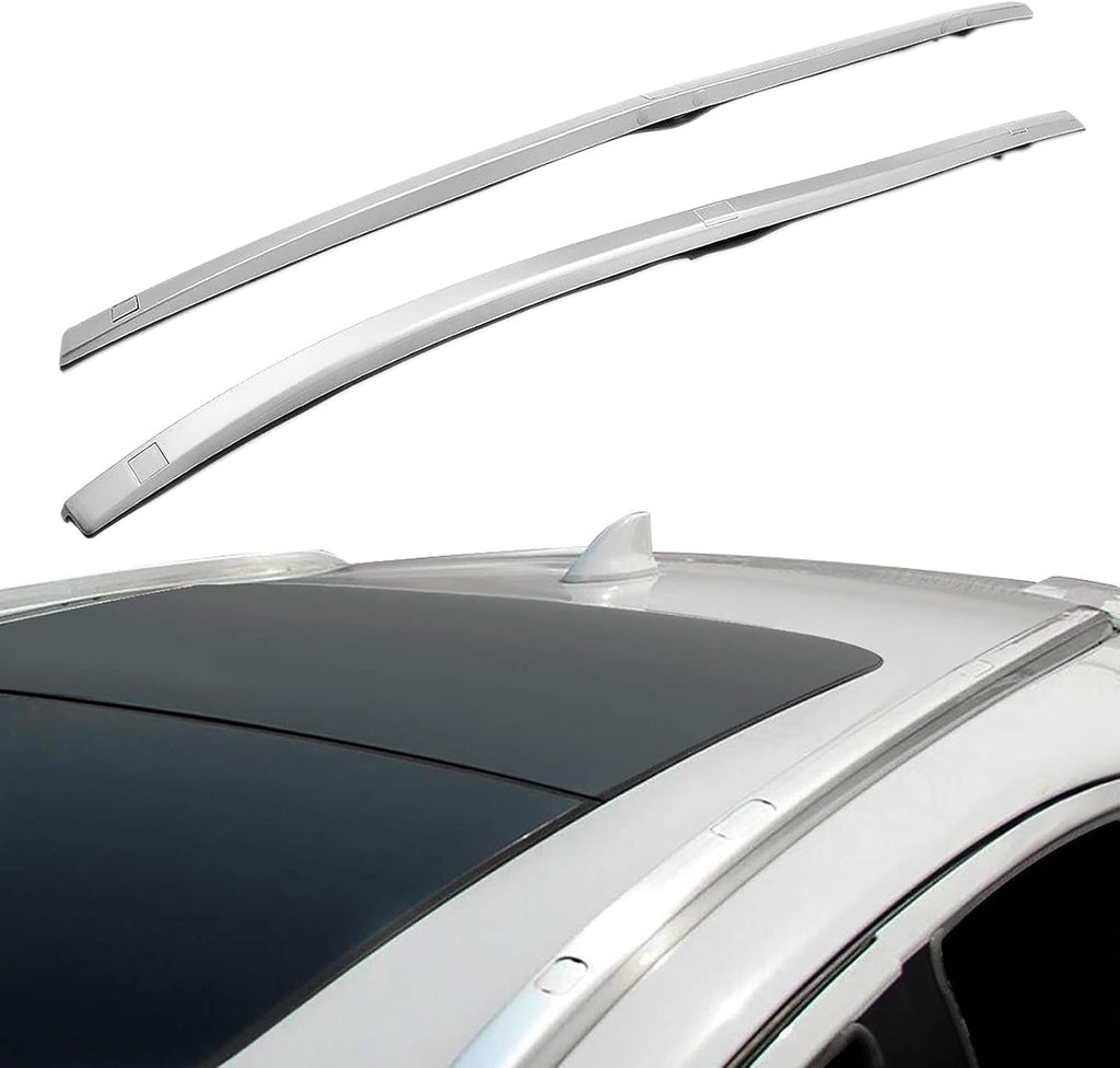 Silver 2 Pcs Car Roof Rack Side Rails A906