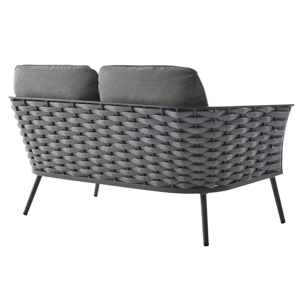 Gray Charcoal 6 Piece Outdoor Aluminum Sectional Sofa Set U254
