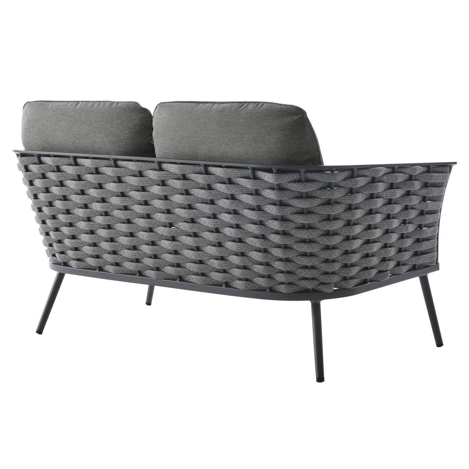 Gray Charcoal 6 Piece Outdoor Aluminum Sectional Sofa Set U254