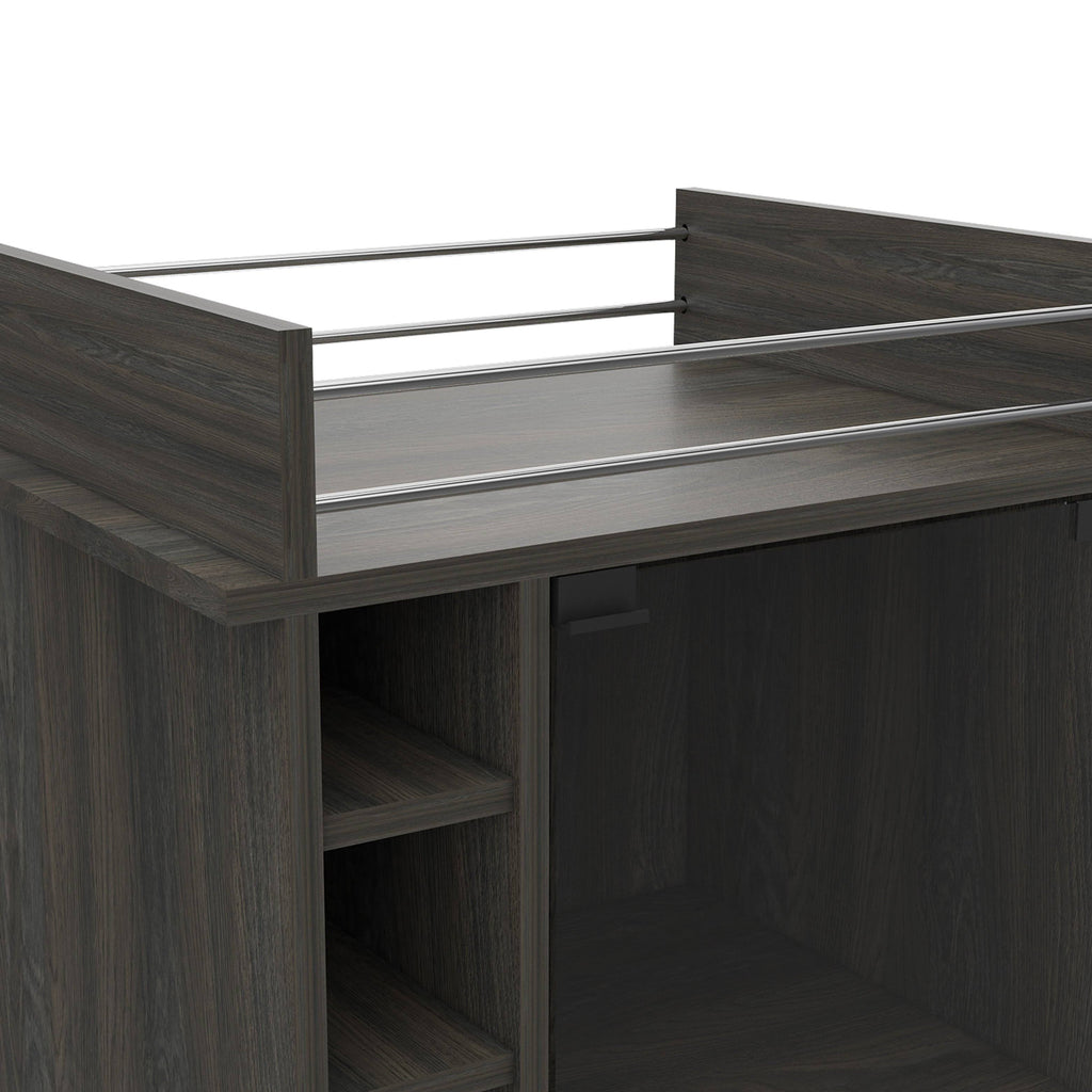 Grey Oak Bar Cart B319150