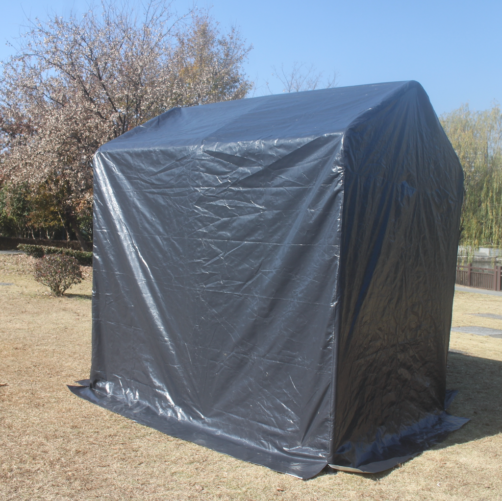 Motorcycle Storage Shed 6x8ft Outdoor Shelter W4942