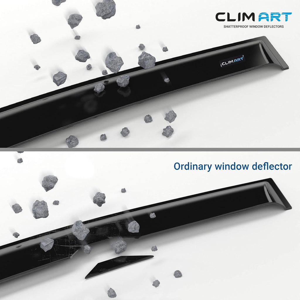 4 pcs Dark Smoke Tape-on Window Deflectors E400028