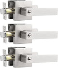 10 Pack Satin Nickel Door Locks Privacy Function Interior Door Handles Y955208
