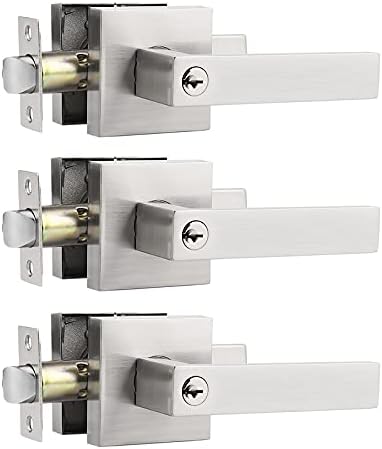 10 Pack Satin Nickel Door Locks Privacy Function Interior Door Handles Y955208