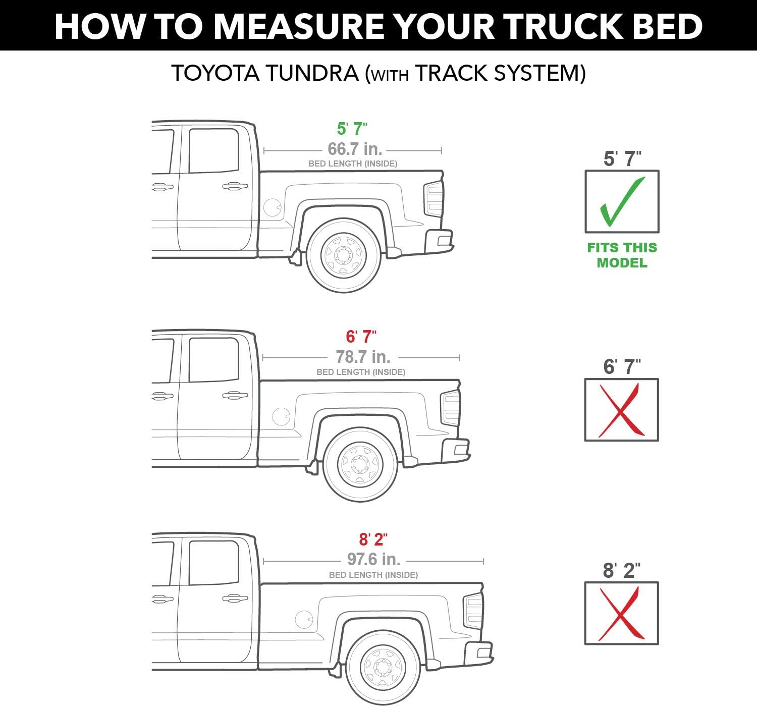 Hard Tri-Fold Truck Bed Tonneau Cover for 5' 7" Bed W1412