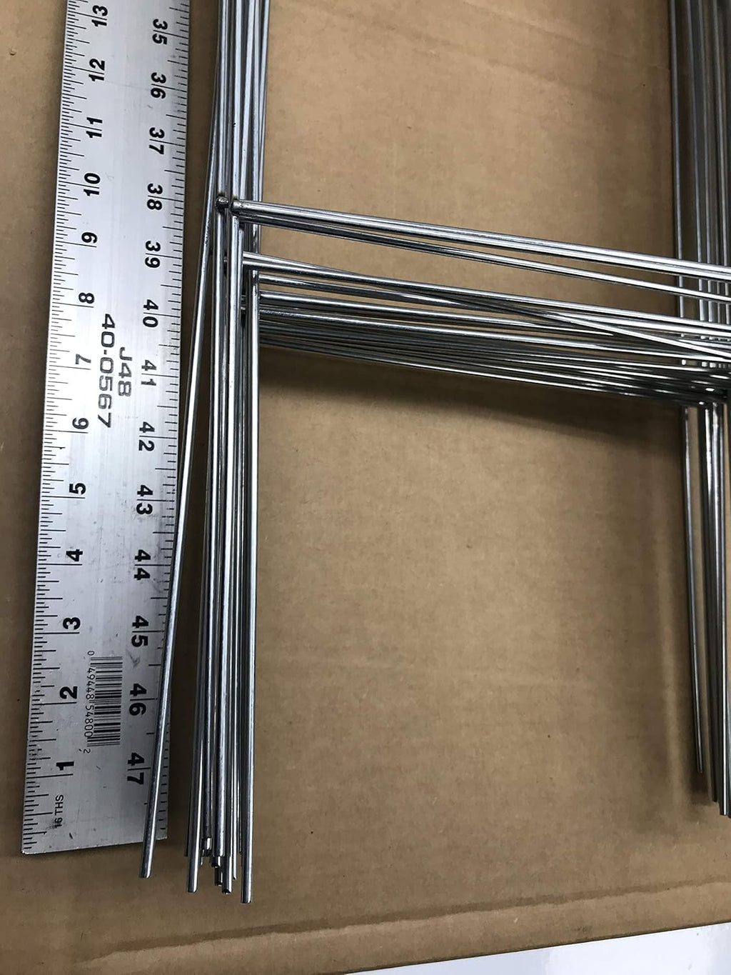 50 Pack Galvanized Metal Stake Sign Holder, 10 inch x 30 inch, 9 Gauge C4154