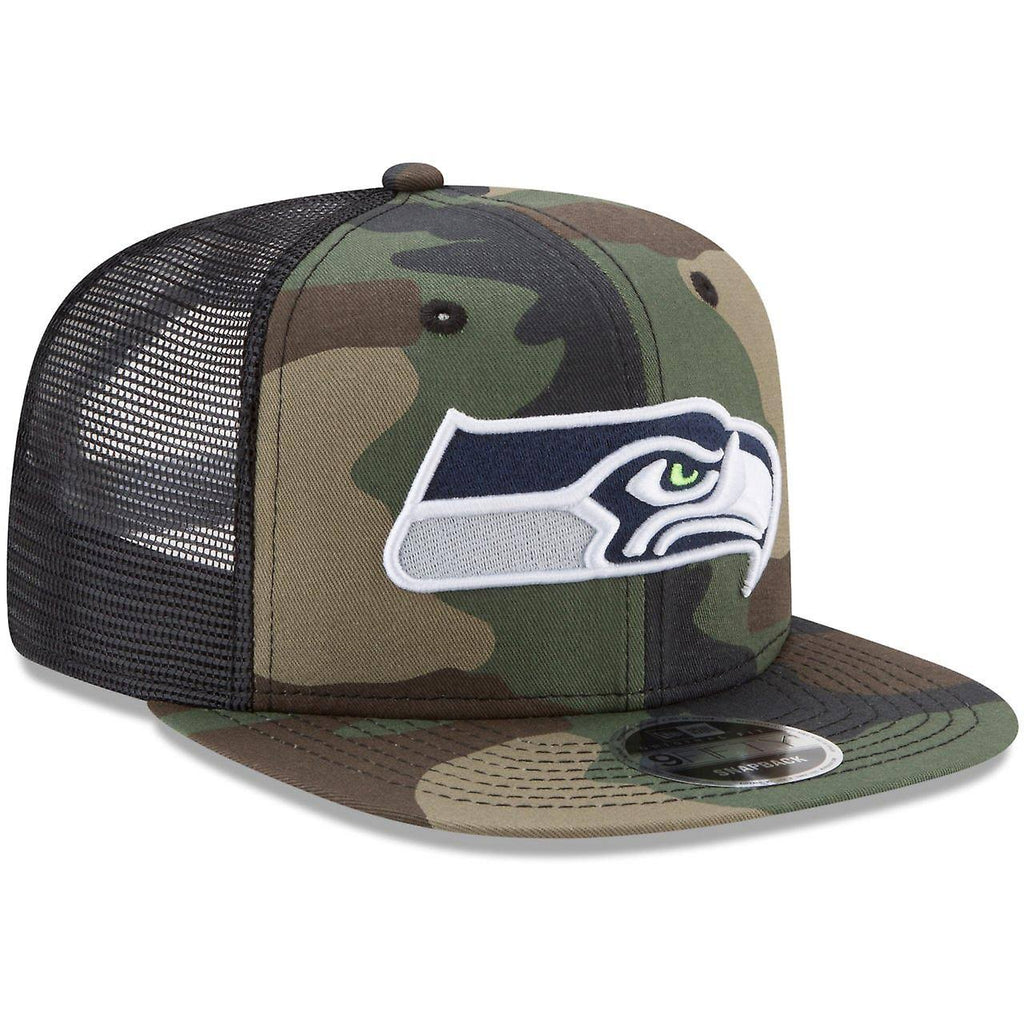 Woodland Camo/Black Trucker Snapback Adjustable Hat F82742