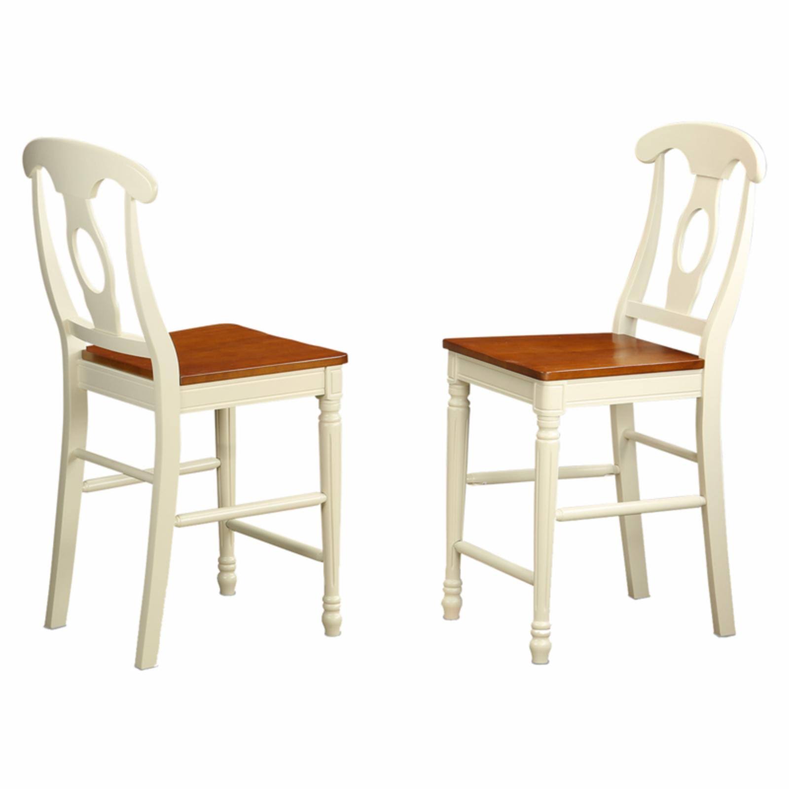 Buttermilk Cherry Finish Counter Height Stools Set of 2 P733626