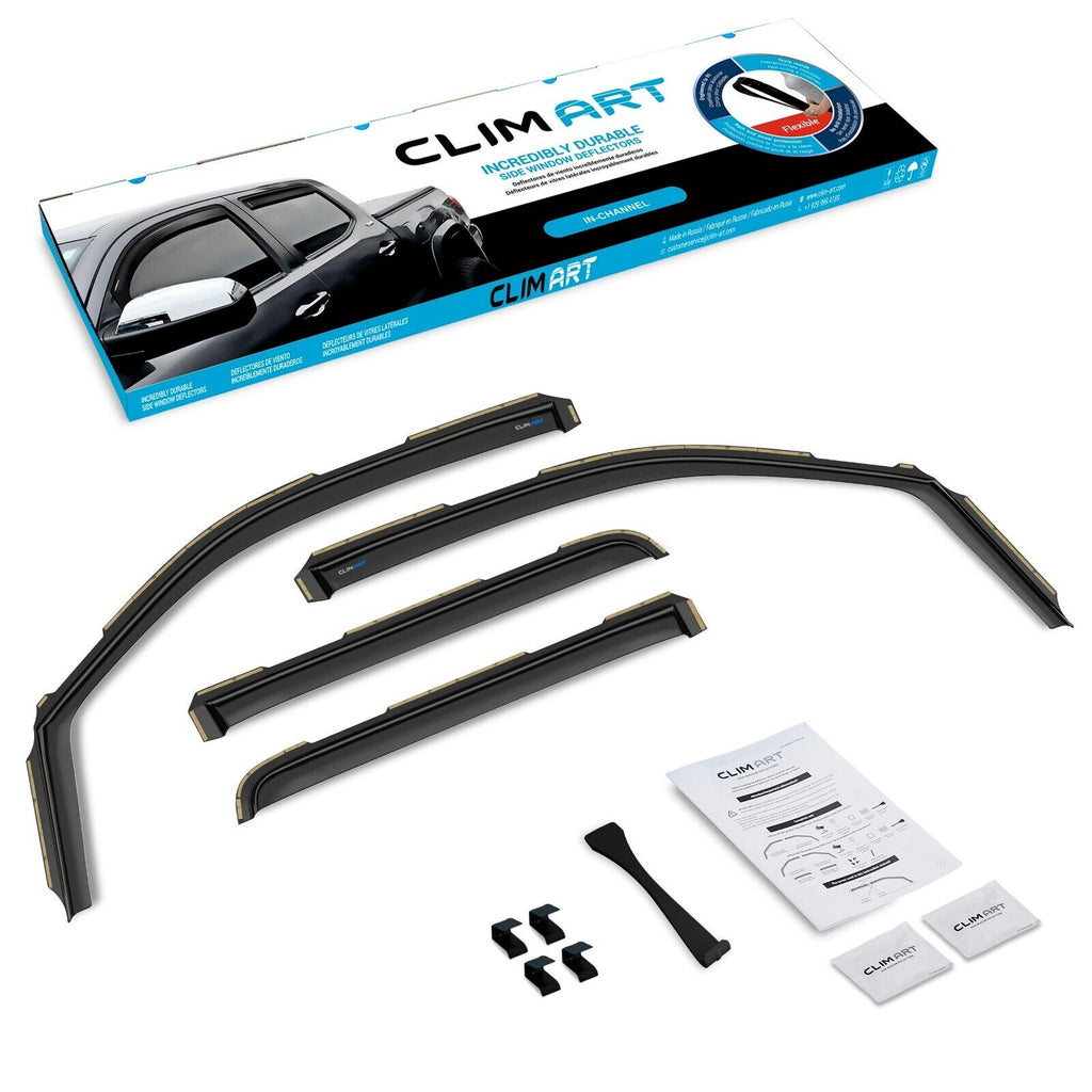 Dark Smoke In-Channel Window Deflectors 4 pcs D130