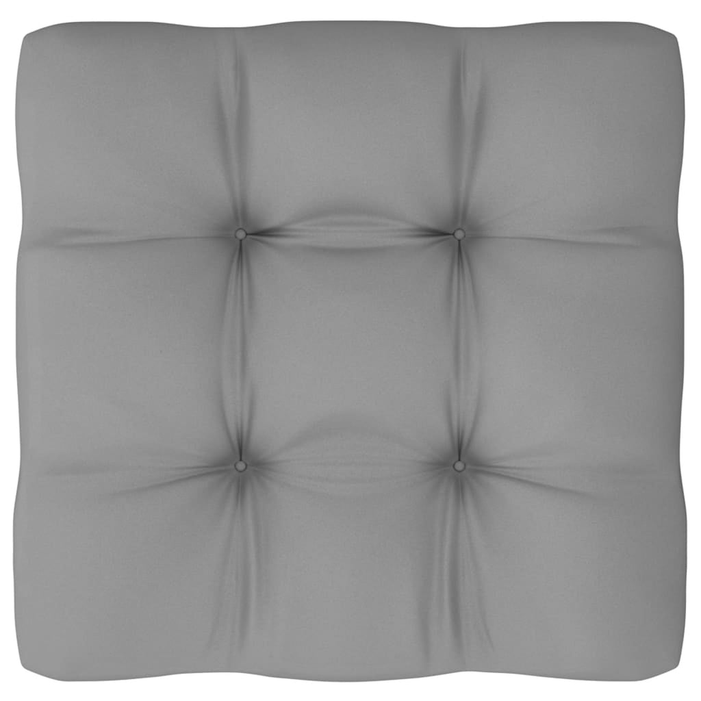 6 Piece Gray Cushioned Pinewood Patio Lounge Set Z92813