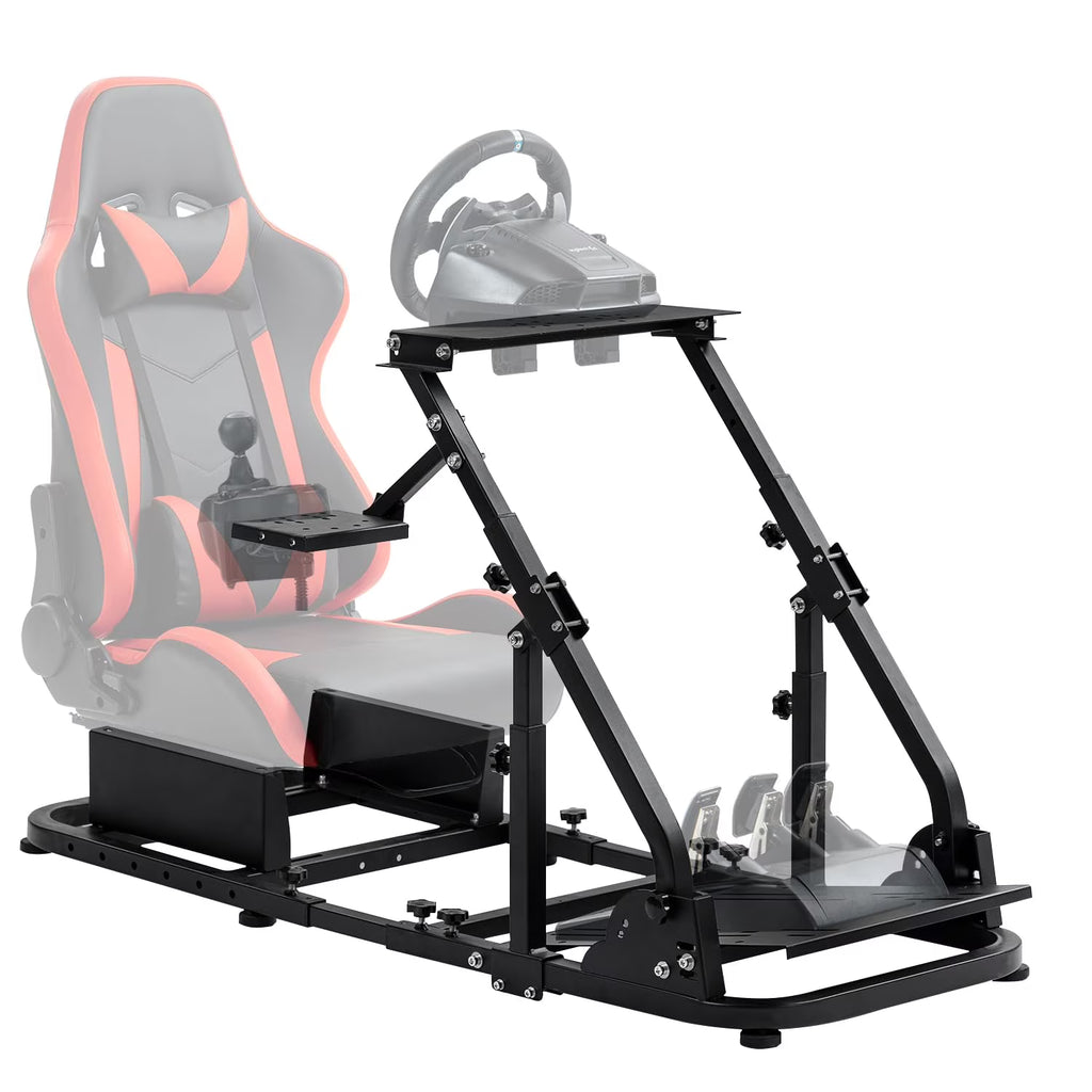 Racing Simulator Cockpit with Dual Reinforcement Arms H198