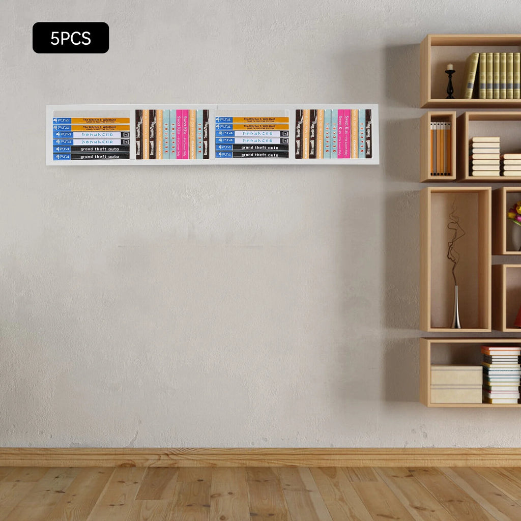 White Metal Wall Mount CD DVD Storage Rack U353