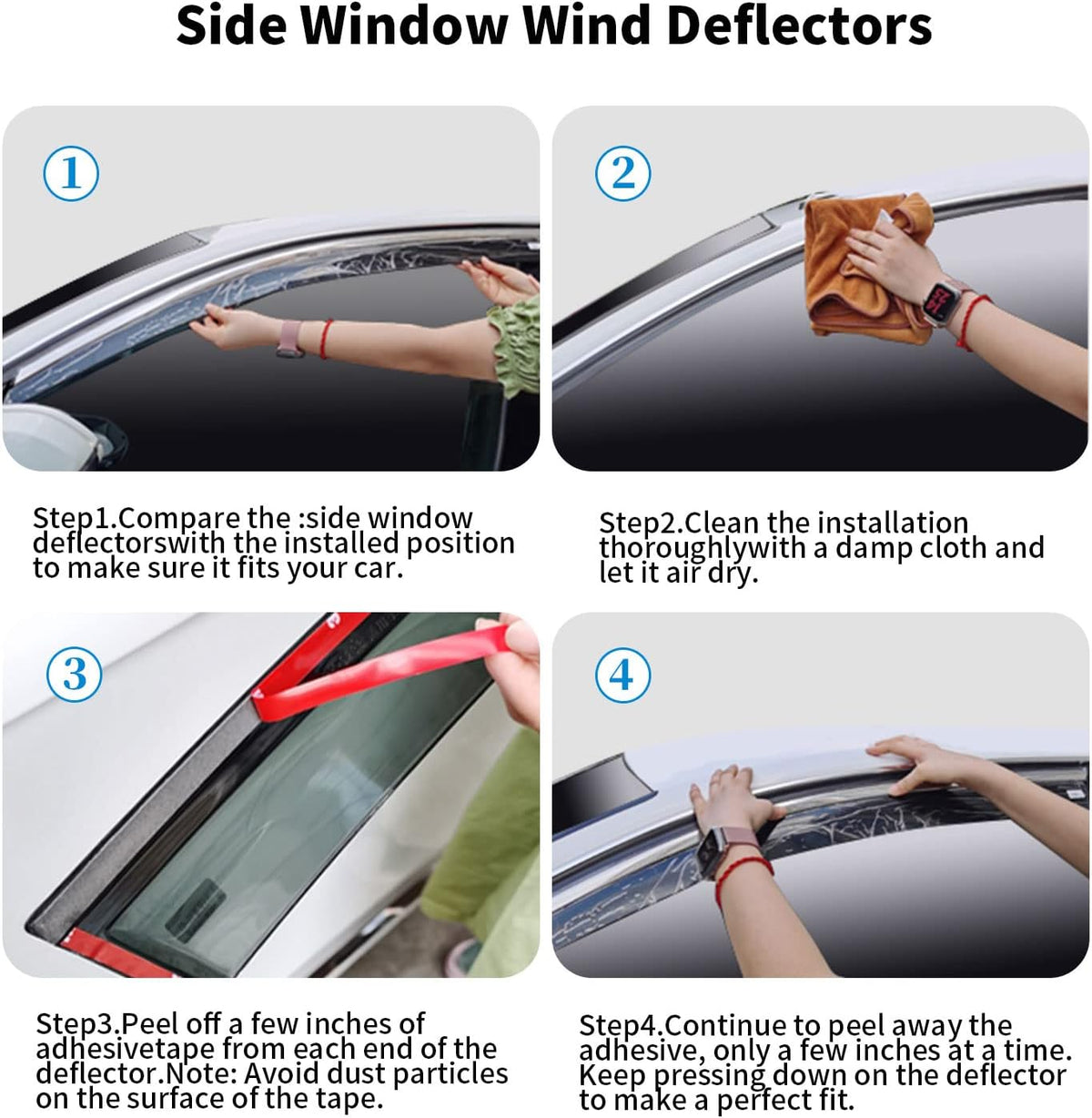 Dark Smoke 4-Piece Side Window Deflectors G778360